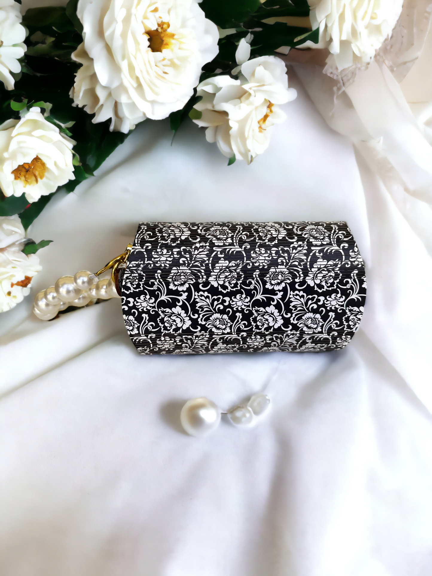 Classic Black and White Clutch