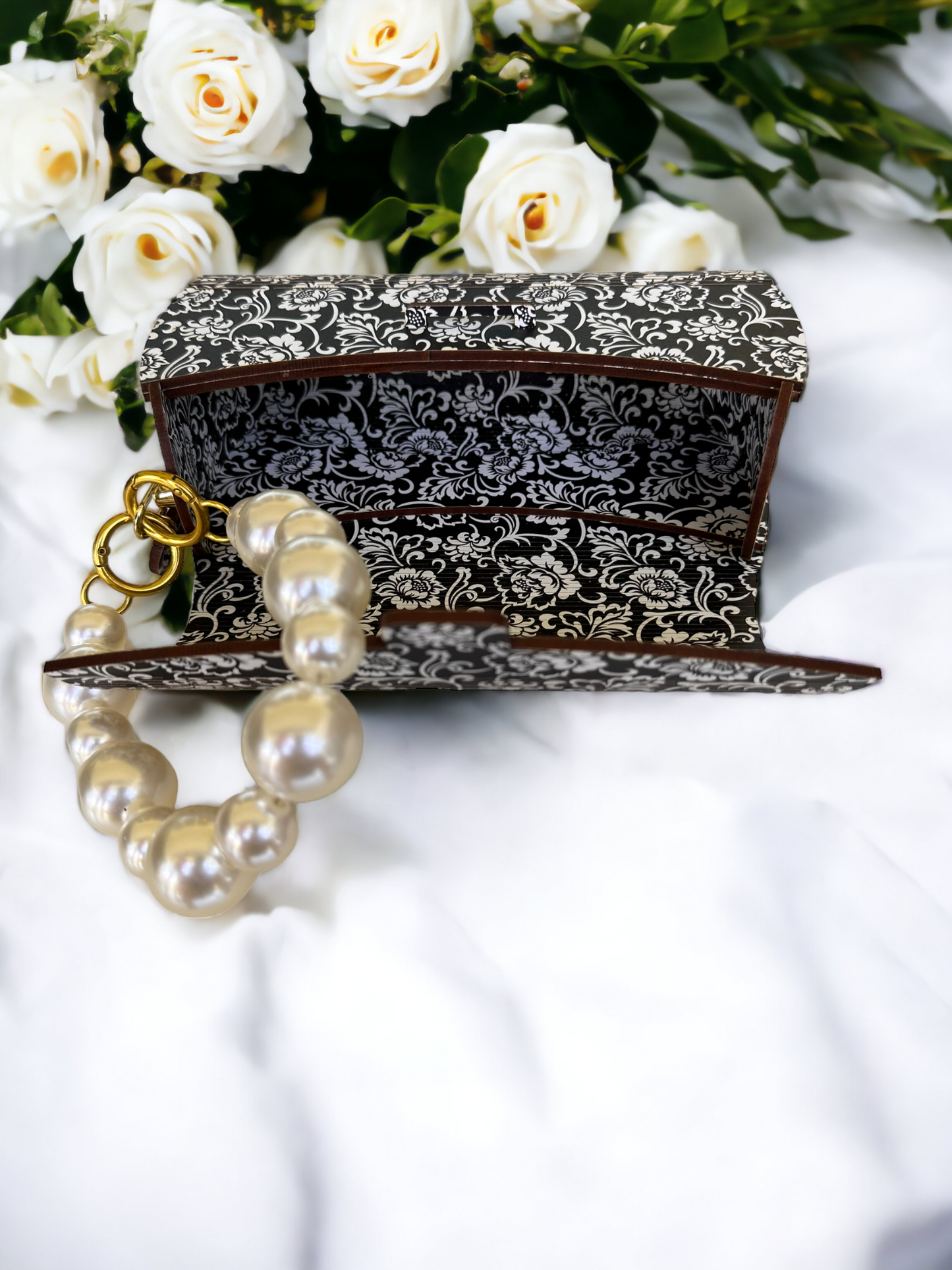 Classic Black and White Clutch